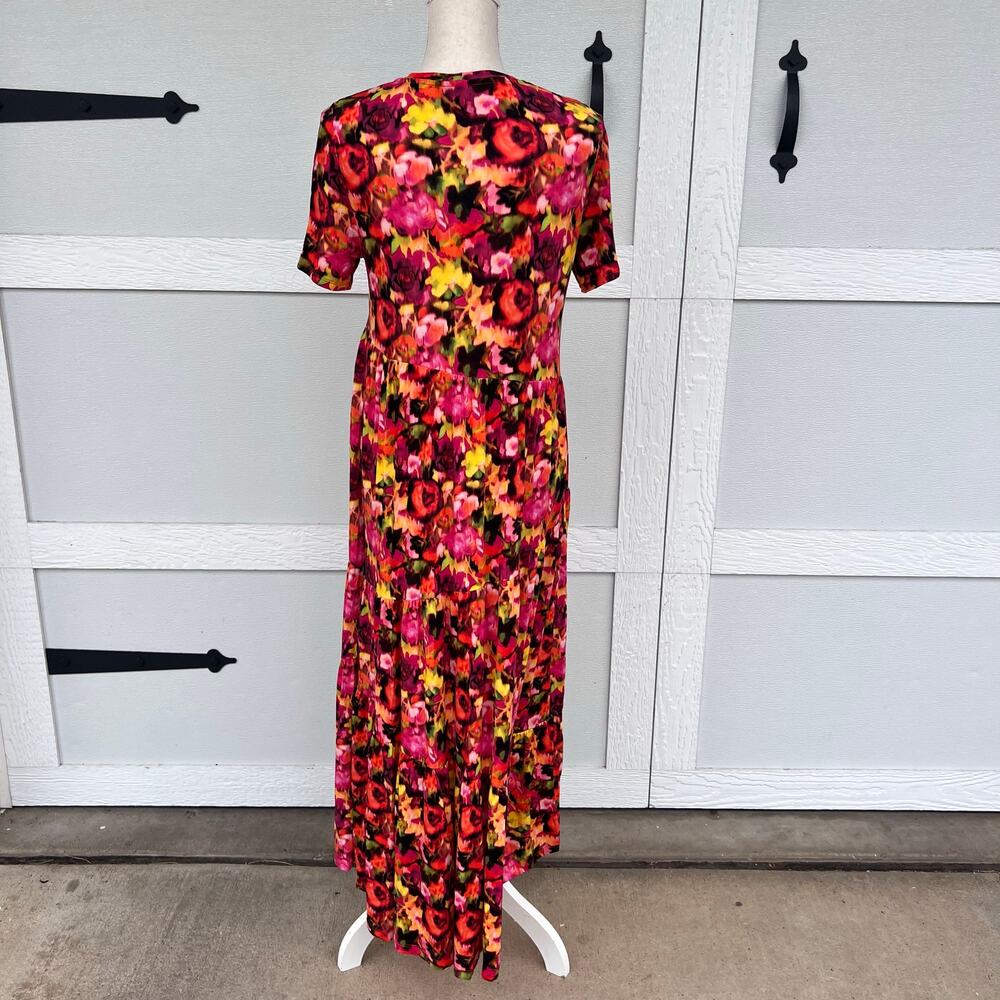 Saint + Sofia Floral Maxi Dress L Greenwich Bright Bold NWT - Picture 7 of 10